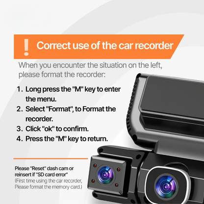 Sulris 360Guard™ 4-Channel Wireless Dash Cam with GPS & IR Night Vision